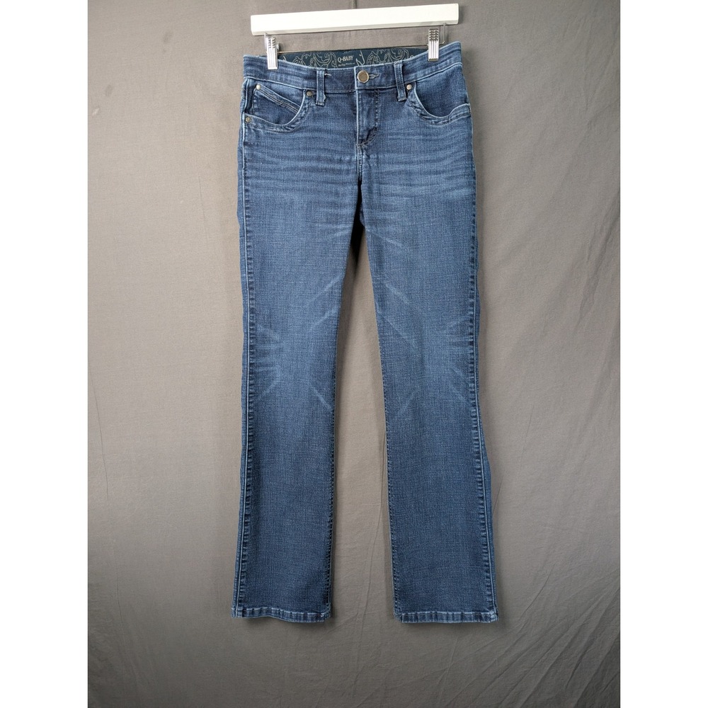 Wrangler Q-Baby Ultimate Riding Jeans Mid Rise Bootcut‎ Blue Denim Size 1/2x32